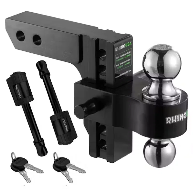 Rhino USA RG-HTDROP2.510-BLK, 10In Heavy Duty Drop Hitch - 2.5In (Black)