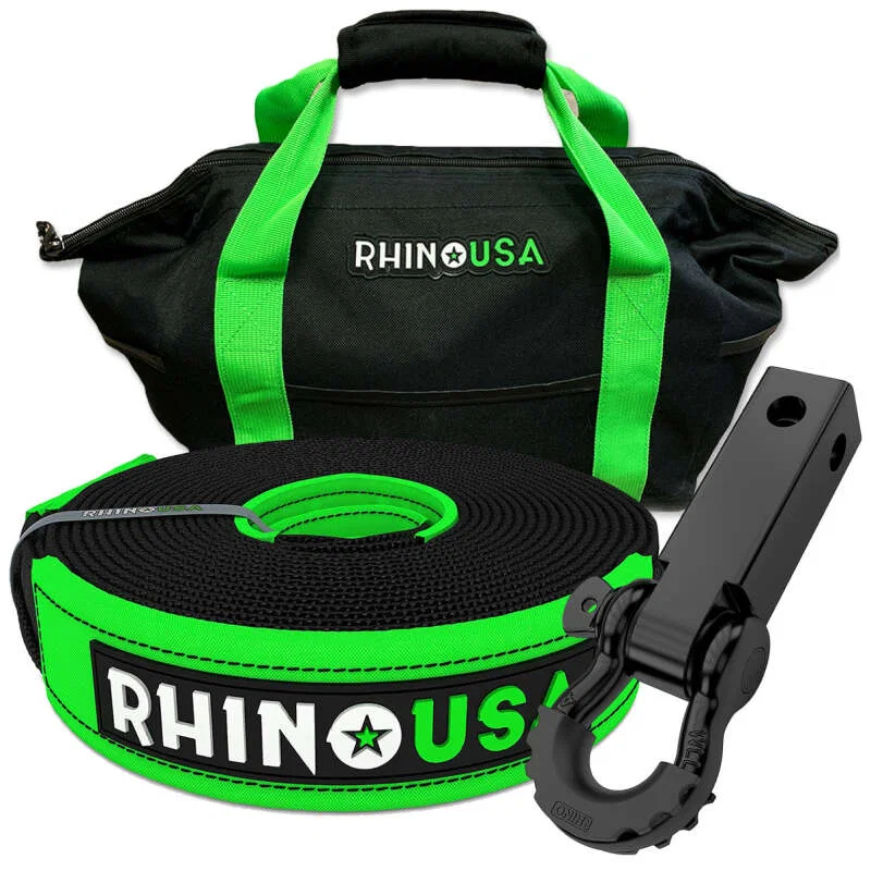 Rhino USA RNO-30STRAPHITCH, 30Ft Tow Strap/Hitch Combo