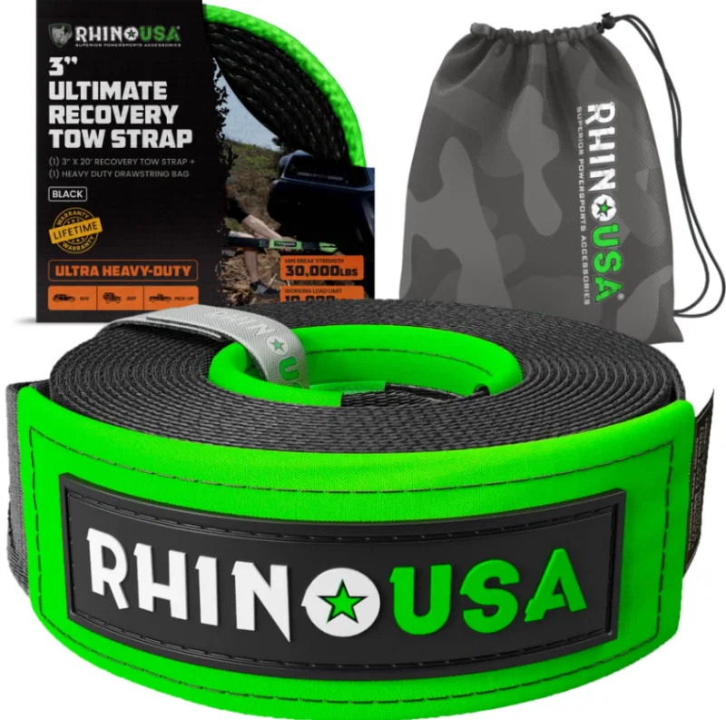 Rhino USA RG-TS2X20-BLU, 2 X 20 Ultimate Recovery Tow Strap