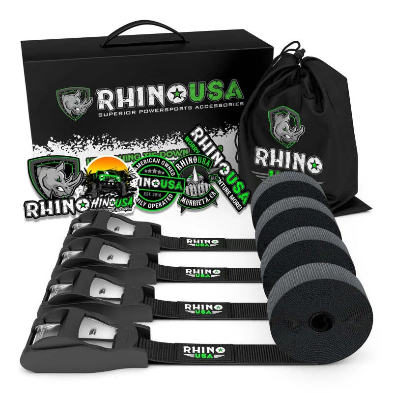 Rhino USA LASHING-STRAP-4PK, Lashing Straps 1In X 12Ft - Set Of 4