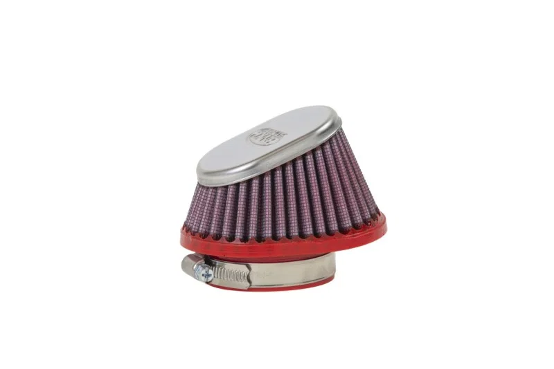 BMC FBPF50-70SD, Conical Carburetor Filter w/Chrome Top - 50mm Inlet / 65mm H