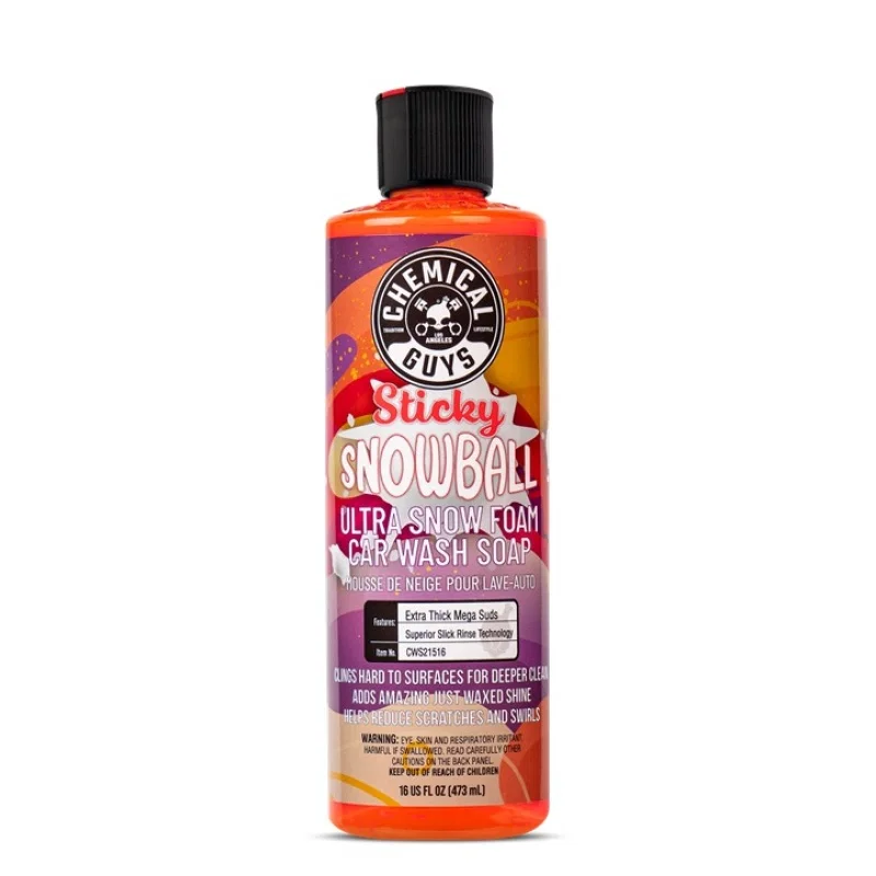 Chemical Guys CWS21516, Sticky Snowball Snow Foam Auto Wash - 16oz