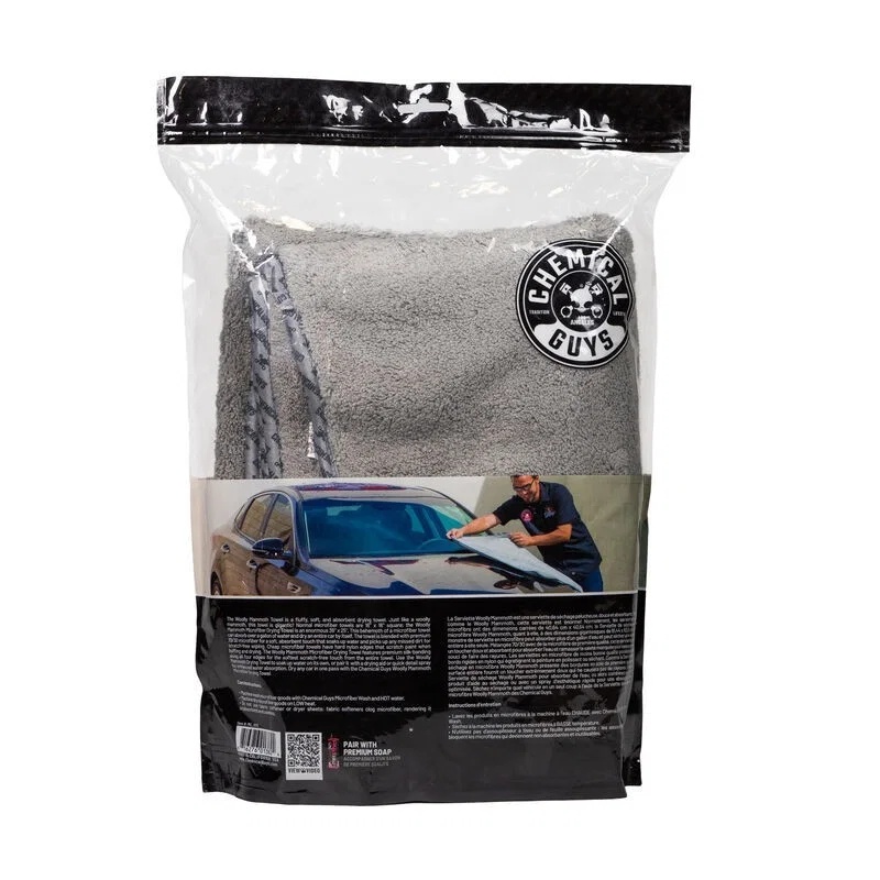 Chemical Guys MIC1995, Woolly Mammoth Microfiber Dryer Towel - 36in x 25in