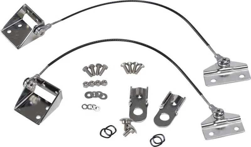 Kentrol 30666, 76-86 Jeep CJ Tailgate Pivot Latch Assembly Fiberglass Body CJ - Polished Silver