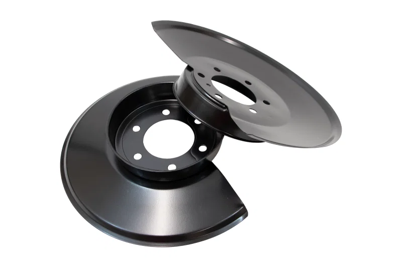 Kentrol 50501, 76-78 Jeep CJ Disc Brake Dust Cover Jeep Black Powdercoat Stainless