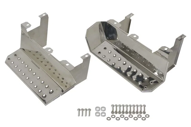 Kentrol 30432, 76-95 Jeep CJ7 Wrangler YJ Side Steps Pair - Polished Silver