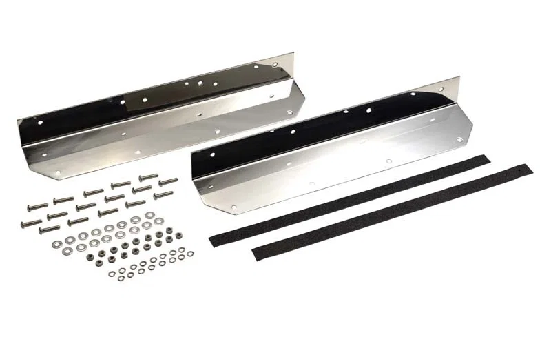 Kentrol 30447, 87-95 Jeep Wrangler YJ Step Cover Inlay Pair - Polished Silver