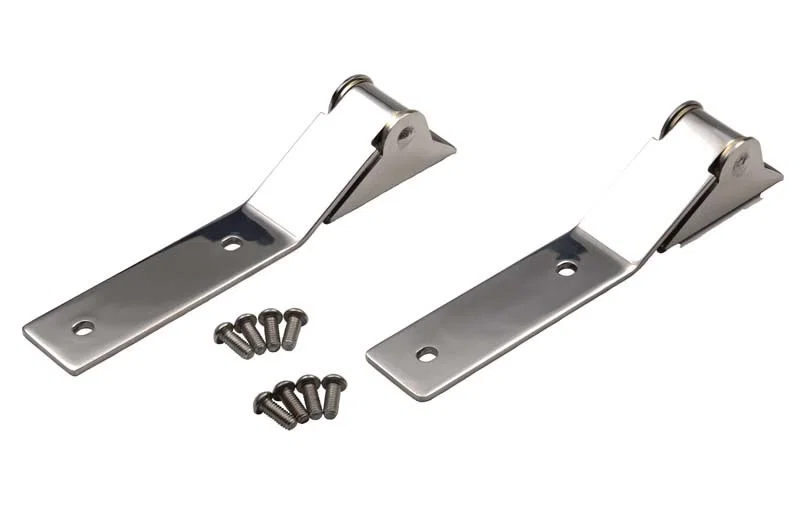 Kentrol 30442, 87-95 Jeep Wrangler YJ Tailgate Hinge Pair - Polished Silver