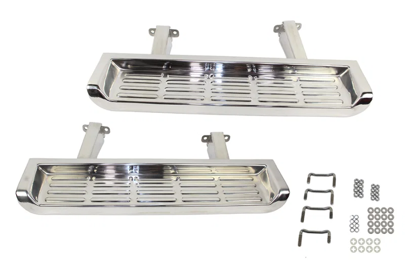 Kentrol 30518, 01-06 Jeep TJ Side Steps Pair - - Polished Silver