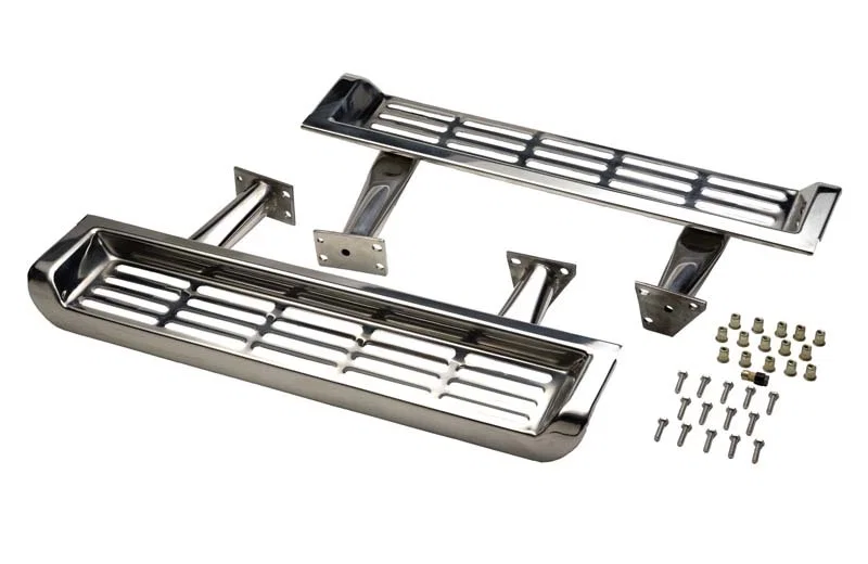 Kentrol 30491, 2000 Jeep Wrangler TJ Side Steps Pair 97 - - Polished Silver