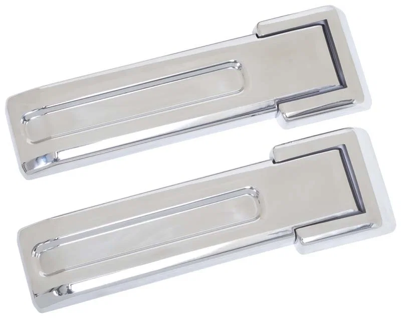 Kentrol 30017, 07-18 Jeep Wrangler JK Tailgate Hinge Overlays 4 Pieces - Polished Silver
