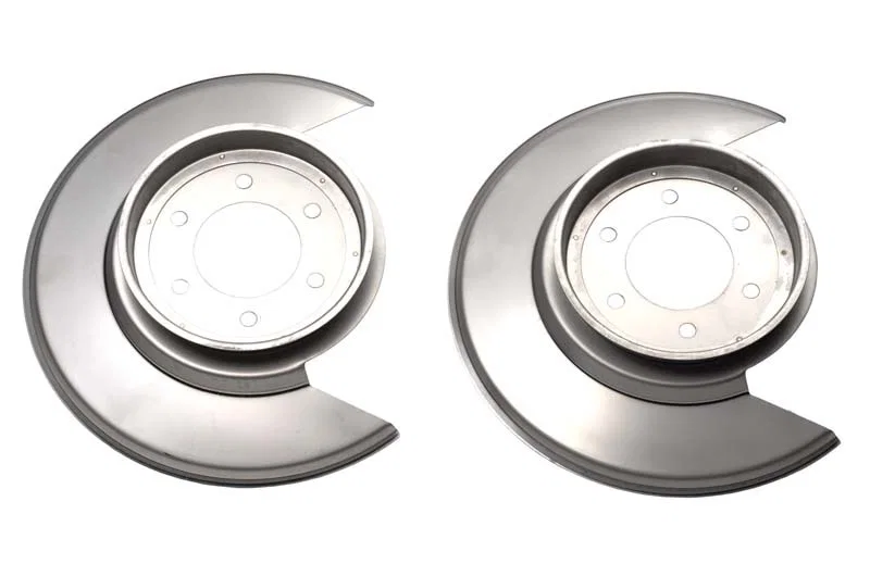 Kentrol 30501, 76-78 Jeep CJ Disc Brake Dust Cover Pair - Polished Silver