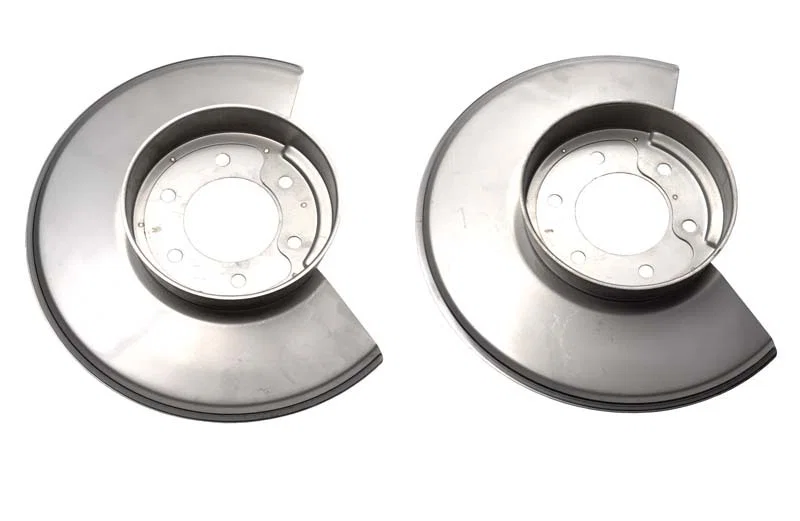 Kentrol 30502, 78-86 Jeep CJ Disc Brake Dust Cover Pair - Polished Silver