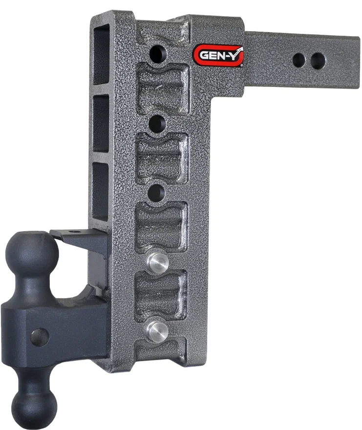 GEN-Y Hitch GH-1625, Mega Duty 2.5in Shank 12in Drop 3.5K TW 32K Hitch w/GH-0161 Dual-Ball/Pintle Lock