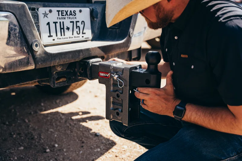 GEN-Y Hitch GH-517, Mega Duty 2in Shank 15in Drop 2K TW 16K Hitch w/GH-051 Dual-Ball/GH-0100 Stabilizer Kit