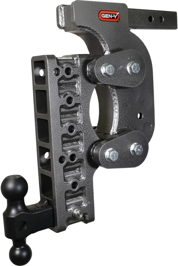 GEN-Y Hitch GH-1416, The Boss Torsion-Flex 2in Shank 17.5in Drop 16K Hitch w/GH-051 Dual-Ball/Stabilizer Kit