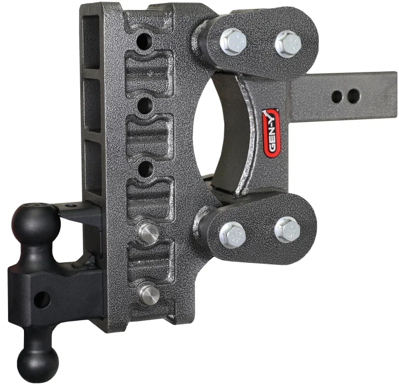 GEN-Y Hitch GH-2125, The Boss Torsion-Flex 2.5in Shank 9in Drop 32K Hitch w/GH-0161 Dual-Ball/GH-0162 Pintle Lock