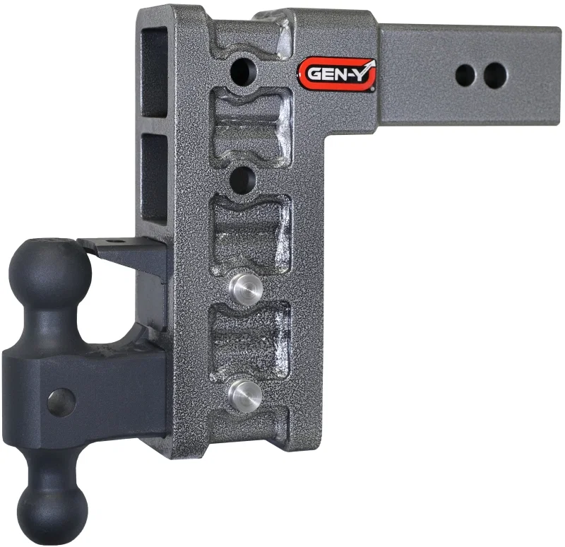 GEN-Y Hitch GH-1724, Mega Duty 3in Shank 9in Drop 3.5K TW 32K Hitch w/GH-0161 Dual-Ball/GH-0162 Pintle Lock