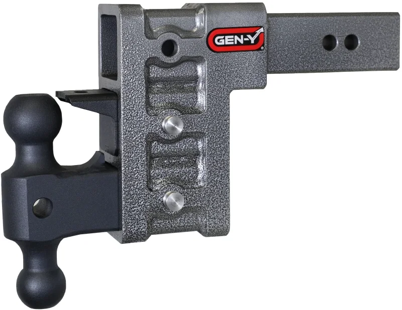 GEN-Y Hitch GH-623, Mega Duty 2.5in Shank 6in Drop 3K TW 21K Hitch w/GH-061 Dual-Ball/GH-062 Pintle Lock