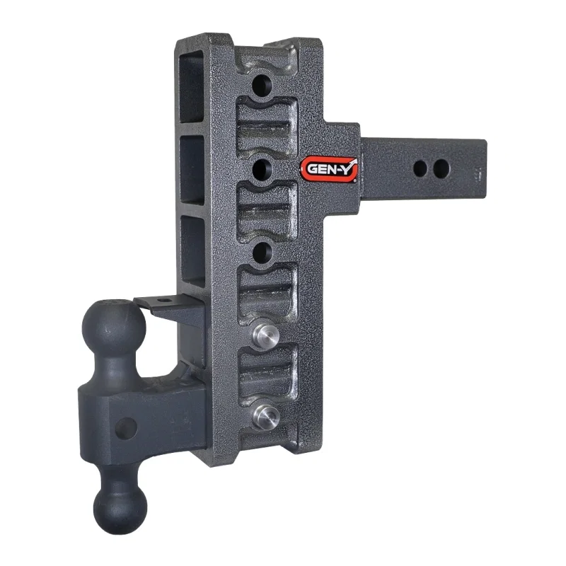 GEN-Y Hitch GH-1925, Mega Duty 2.5in Shank 9in Offset Drop 32K Hitch w/GH-0161 Dual-Ball/GH-0162 Pintle Lock