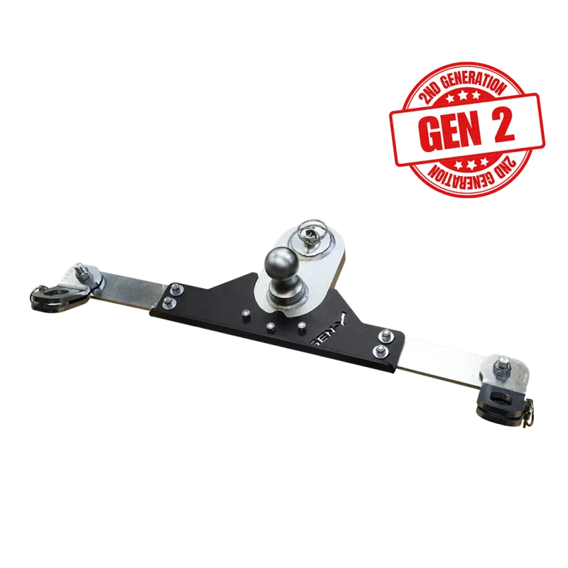 GEN-Y Hitch GH-21011, 2017+ Ford GoosePuck II 5in Offset Ball Puck Mount & 25K Towing w/Safety Chain Anchors