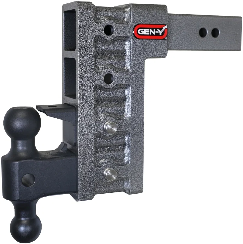 GEN-Y Hitch GH-624, Mega Duty 2.5in Shank 9in Drop 3K TW 21K Hitch w/GH-061 Dual-Ball/GH-062 Pintle Lock