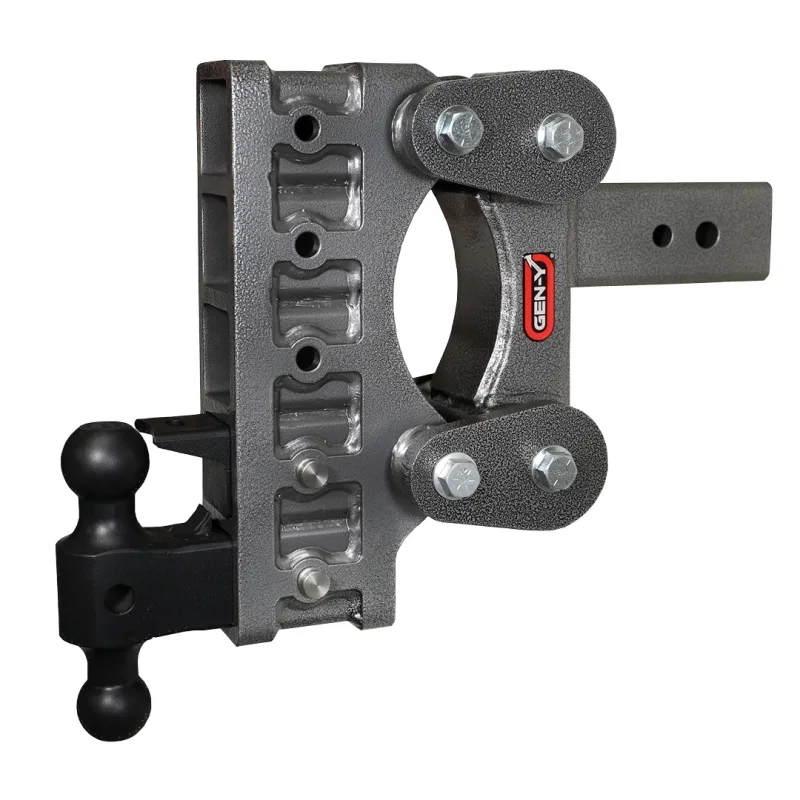 GEN-Y Hitch GH-1825, The Boss Torsion-Flex 3in Shank 9in Drop 21K Hitch w/GH-061 Dual-Ball/GH-062 Pintle Lock