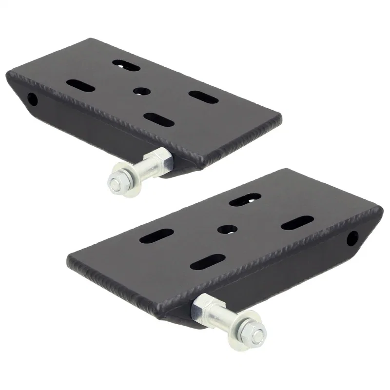 RockJock CE-9031A, Jeep CJ Front HD Leaf Spring Plates w/ Sway Bar Mounts Pair For 2in Springs