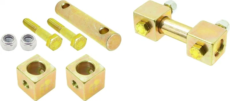 RockJock CE-9162, TJ/LJ/XJ/MJ Shock Bar Pin Eliminator Kit Front Pair