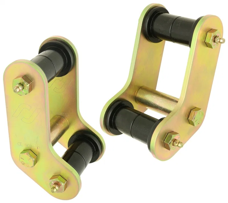 RockJock CE-9081P, Boomerang YJ Leaf Spring Shackles Rear w/ Urethane Bushings For Pro Comp Springs for Jeep Wrangler