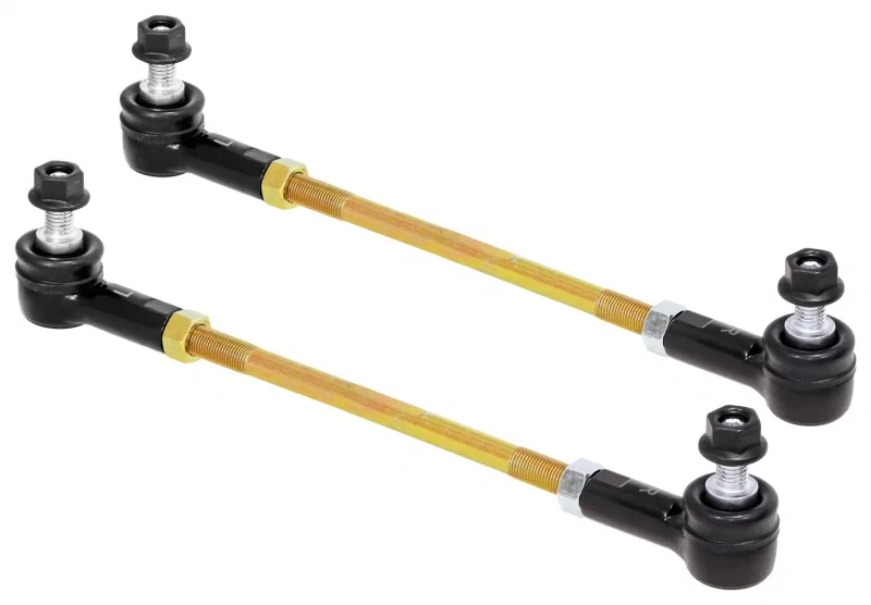 RockJock RJ-203005-101, Adjustable Sway Bar End Link Kit 10 1/2in Long Rods w/ Sealed Rod Ends and Jam Nuts pair