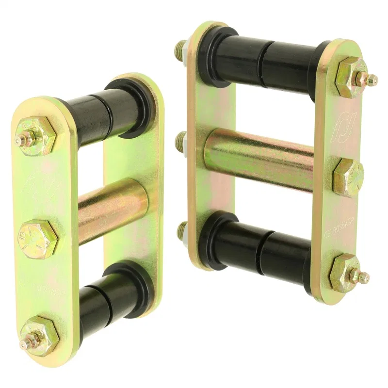 RockJock CE-9034, 76-86 CJ HD Leaf Spring Shackles Rear w/ Urethane Bushings HD Greasable Bolts Pair for Jeep