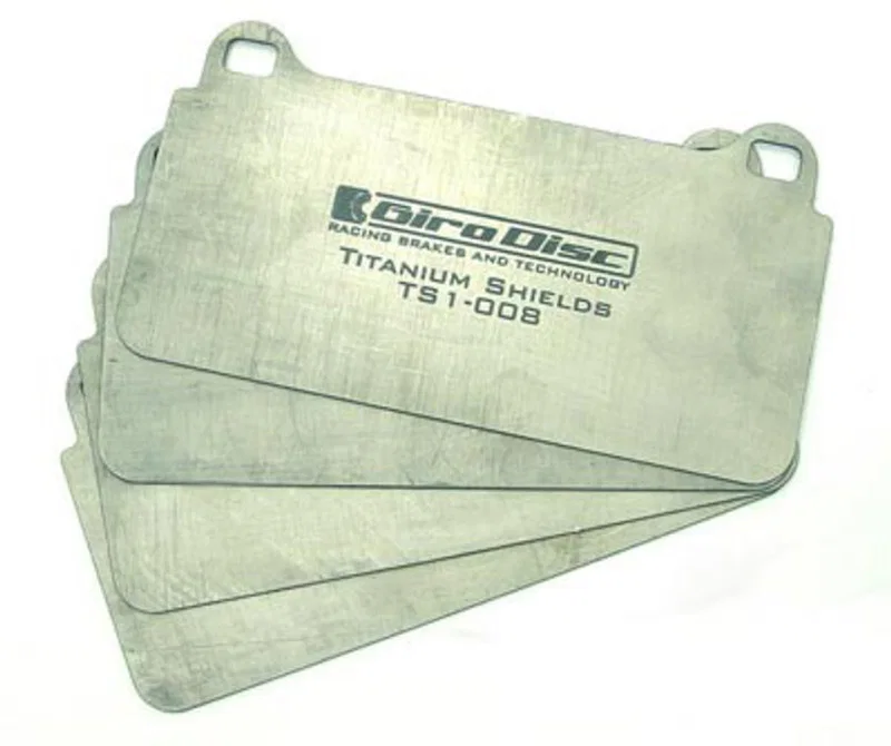 GiroDisc TS-1029-8, 02-04 Audi RS6 (C5) 380mm (w/Spacers) Front Titanium Pad Shields