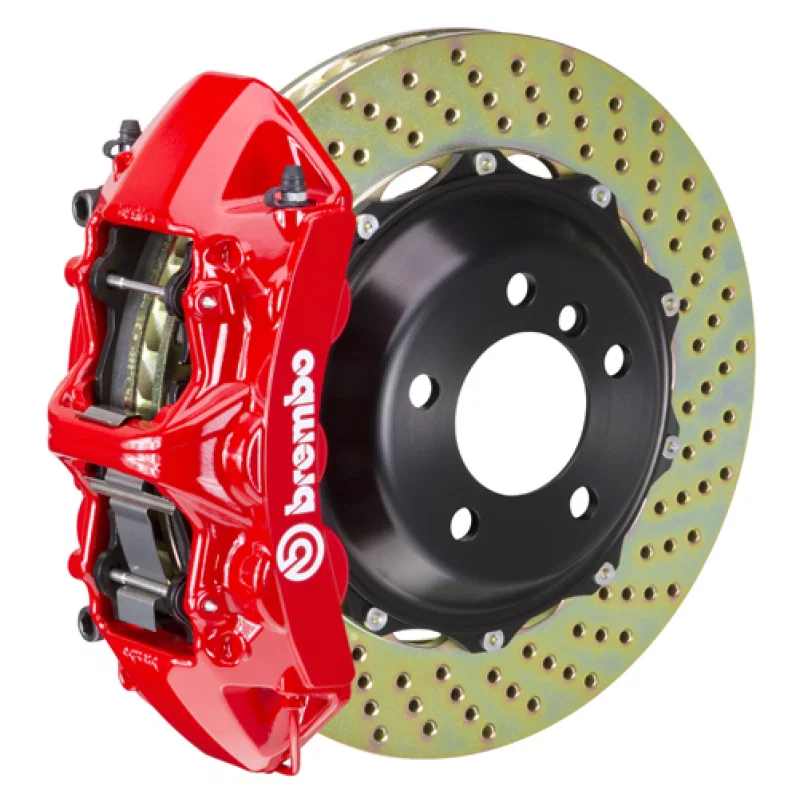 Brembo 1M1.9019A2, 00-03 M5/97-03 5-Series Front GT BBK 6 Piston Cast 380x32 2pc Rotor Drilled-Red