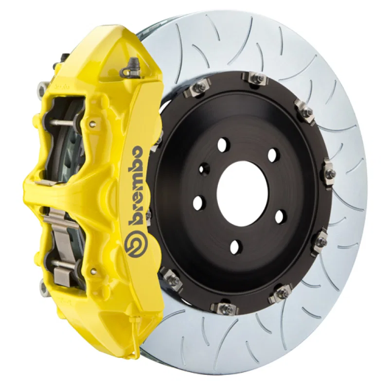 Brembo 1N3.9538A5, SS Front GT BBK 6 Piston Cast 405x34 2pc Rotor Slotted Type-3- Yellow