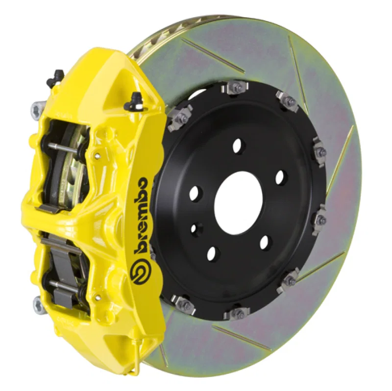 Brembo 1N2.9025A5, 00-02 RS4 Front GT BBK 6 Piston Cast 380x34 2pc Rotor Slotted Type-1- Yellow