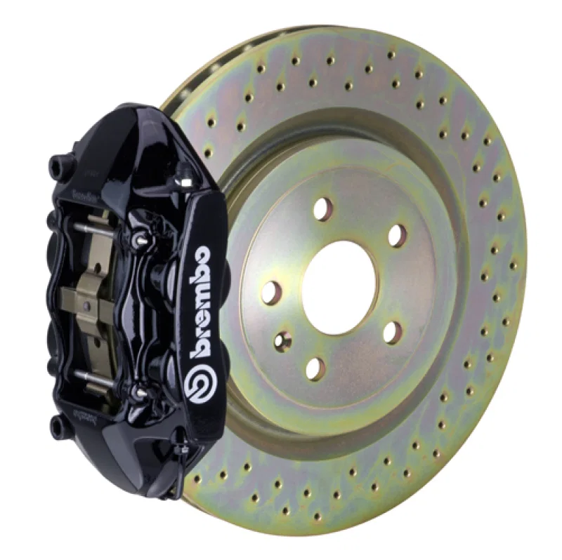 Brembo 2P4.8503A1, SS Rear GT BBK 4 Piston Cast 365x28 1pc Rotor Drilled-Black
