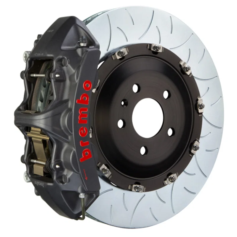 Brembo 1N3.9538AS, SS Front GTS BBK 6 Piston Cast 405x34 2pc Rotor Slotted Type-3-Black HA