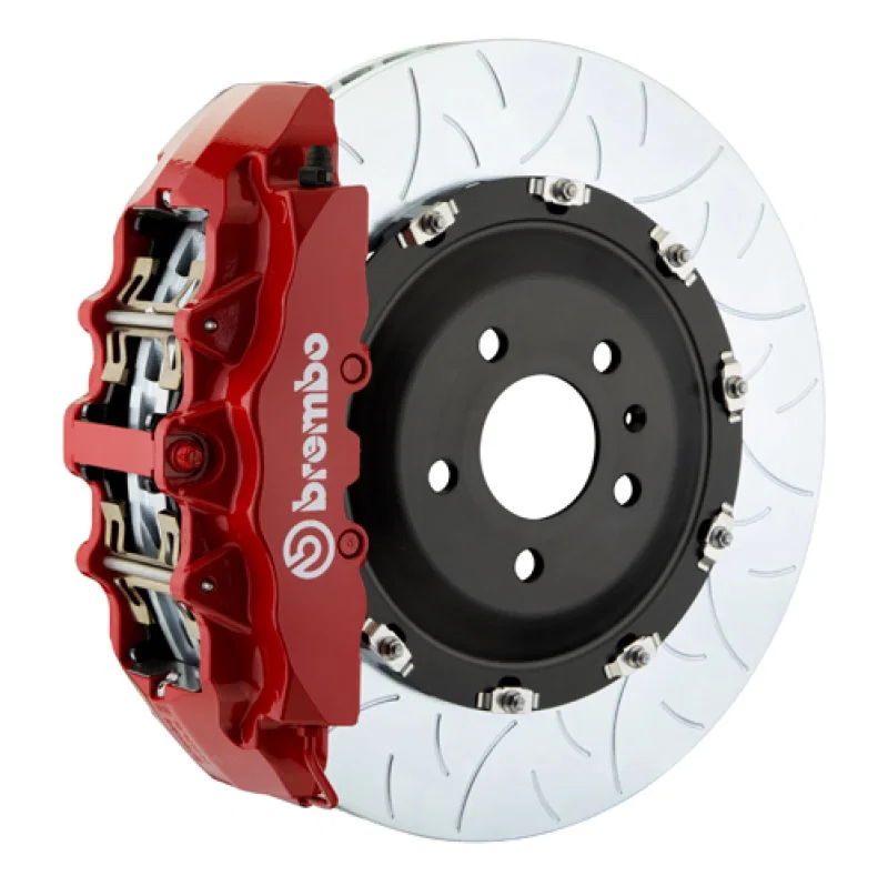Brembo 1N3.9025A2, 00-02 RS4 Front GT BBK 6 Piston Cast 380x34 2pc Rotor Slotted Type-3-Red