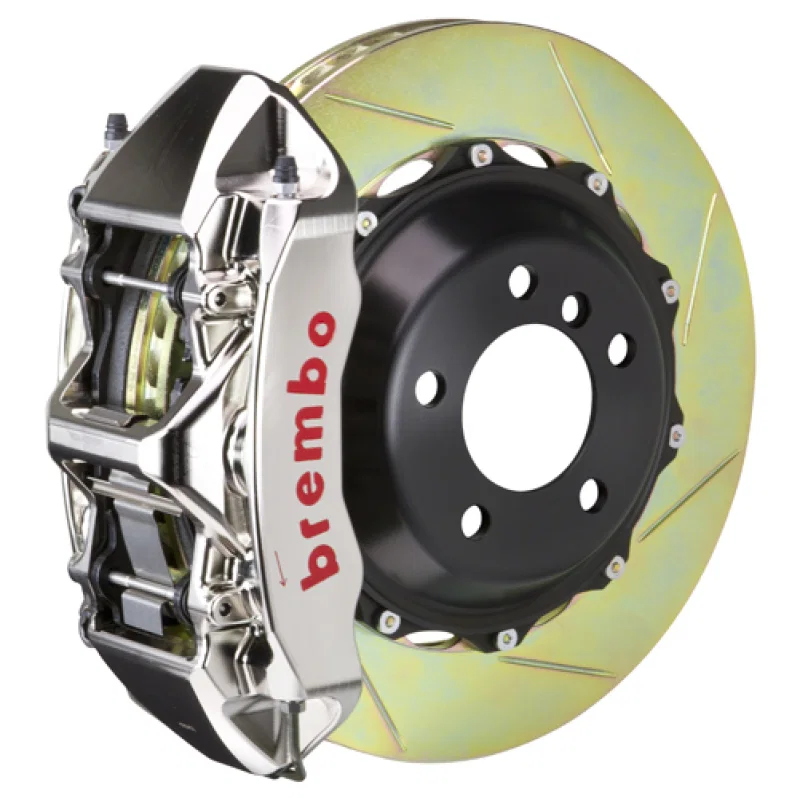 Brembo 1M2.9019AR, 00-03 M5/97-03 5-Series Fr GTR BBK 6 Piston Billet 380x32 2pc Rotor Slotted Type1 - Nickel