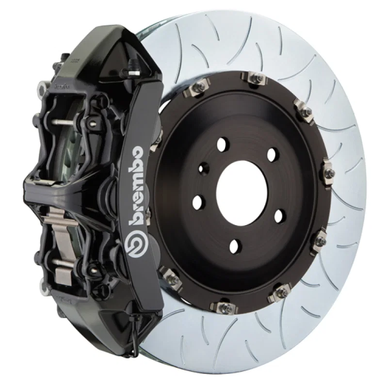 Brembo 1N3.9538A1, SS Front GT BBK 6 Piston Cast 405x34 2pc Rotor Slotted Type-3-Black