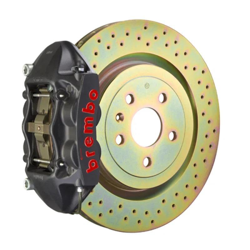 Brembo 2P4.8503AS, SS Rear GTS BBK 4 Piston Cast 365x28 1pc Rotor Drilled-Black HA