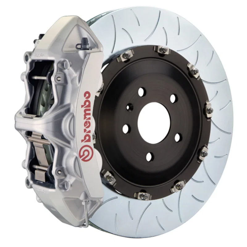 Brembo 1N3.9538A3, SS Front GT BBK 6 Piston Cast 405x34 2pc Rotor Slotted Type-3-Silver