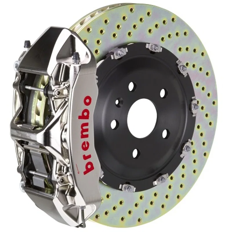 Brembo 1N1.9025AR, 00-02 RS4 Front GTR BBK 6 Piston Billet380x34 2pc Rotor Drilled- Nickel Plated