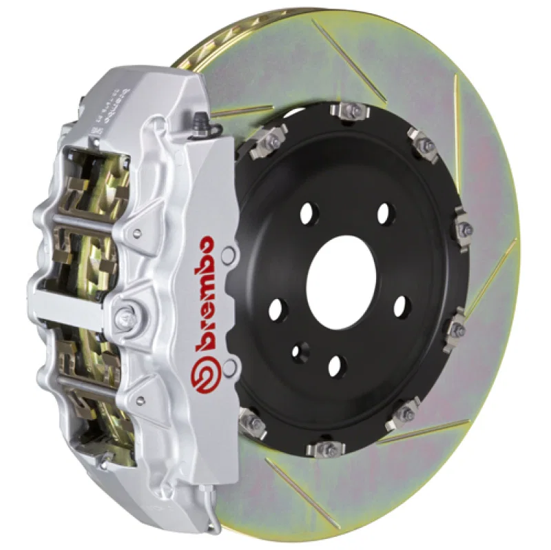 Brembo 1N2.9025A3, 00-02 RS4 Front GT BBK 6 Piston Cast 380x34 2pc Rotor Slotted Type-1-Silver