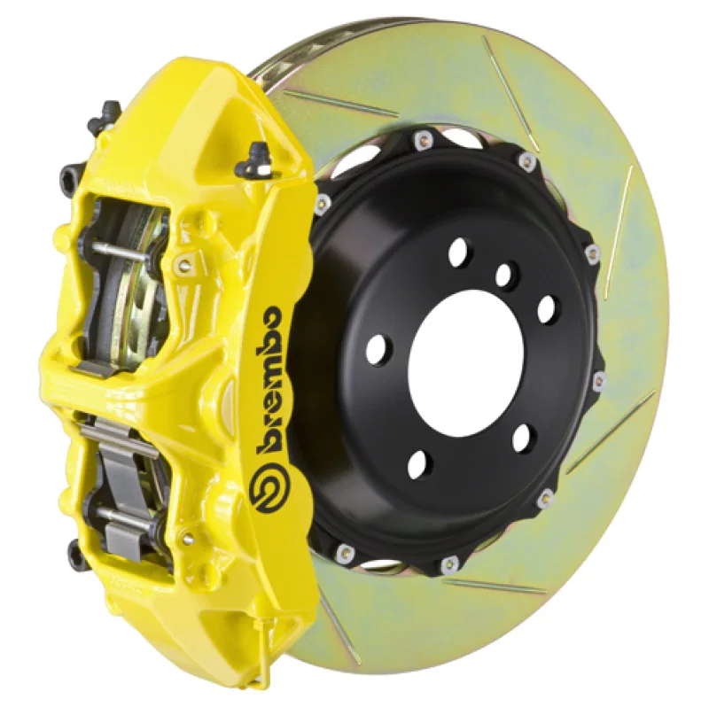 Brembo 1M2.9019A5, 00-03 M5/97-03 5-Series Front GT BBK 6 Piston Cast 380x32 2pc Rotor Slotted Type1-Yellow