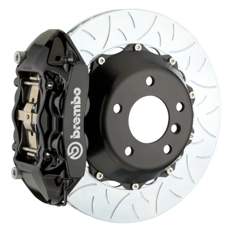 Brembo 2P3.9055A1, SS Rear GT BBK 4 Piston Cast 380x28 2pc Rotor Slotted Type-3-Black