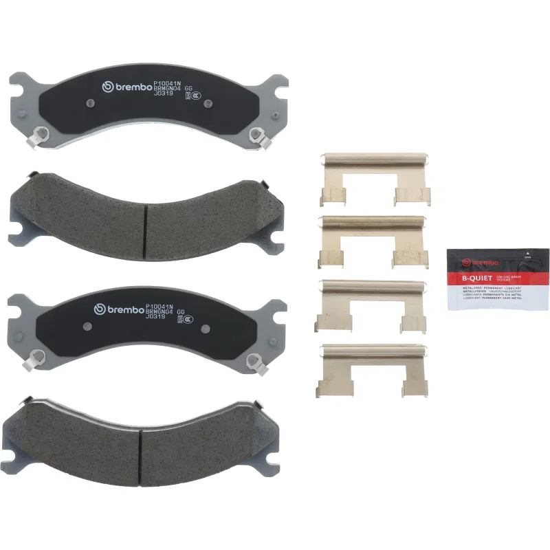 Brembo OE P10041N, 01-06 Chevrolet Silverado 3500 Premium NAO Ceramic OE Equivalent Pad - Rear