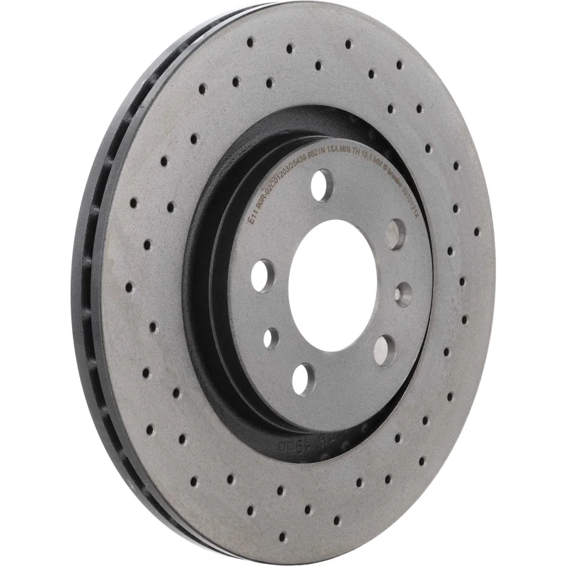 Brembo OE 09.7012.1X, 98-06 VW Beetle/99-06 Golf/99-05 Jetta Front Premium Xtra Cross Drilled UV Coated Rotor