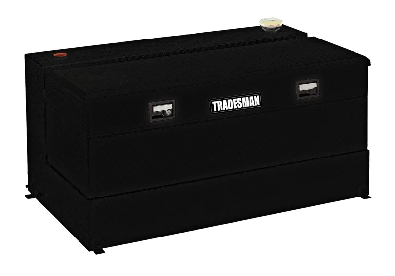 Tradesman 73249, Aluminum L-Shape Liquid Storage Tank Combo (48in. / 100 Gallon Capacity) - Black